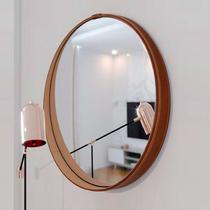 Espelho Decorativo para Sala de Estar Ambiente Aqua Marrom - Imcal