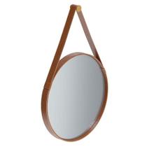 Espelho Decorativo Para Sala De Estar Aqua 80cm Marrom - Imcal
