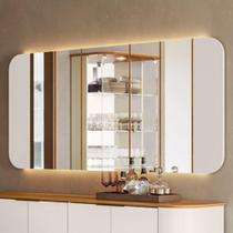 Espelho Decorativo Para Sala De Jantar 152cm Verbena N01 Off White Ypê - Lyam Decor Espelho Decorativo Para Sala De Jantar 152cm Verbena N01 Off White Ypê - Lyam Decor