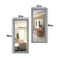 Espelho Decorativo Para Sala Hall lavabo Com Moldura 21x48cm 2 Peças