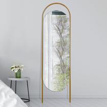 Espelho Decorativo Portal Fit Oblongo 150x43cm Dourado - In House Decor