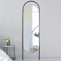 Espelho Decorativo Portal Fit Oblongo 150x43cm Preto - In House Decor