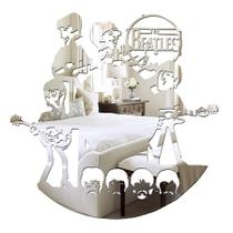 Espelho Decorativo Presente Criativo Beatles Rock Banda 1
