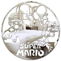 Espelho Decorativo Presente Criativo Mario Bros Game Jogo Nintendo 1