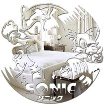 Espelho Decorativo Presente Criativo Sonic Jogo Game Geek 1