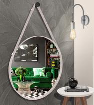 Espelho Decorativo Redondo 50 Cm Ecológico + Pendurador - A.J