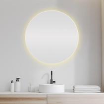 Espelho Decorativo Redondo com Led 40cm Parte Traseira de Parede para Quarto Sala Banheiro Espelho Decorativo Redondo com Led 40cm Parte Traseira de Parede para Quarto Sala Banheiro