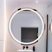Espelho Decorativo Redondo com Led 50cm Branco Em50lrpjlb239 - In House Decor