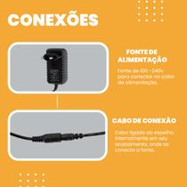 Espelho Decorativo Redondo com LED 60cm Parte Traseira de Parede para Banheiro Quarto Sala Espelho Decorativo Redondo com LED 60cm Parte Traseira de Parede para Banheiro Quarto Sala