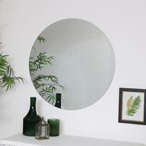 Espelho decorativo redondo de parede 30cm p/ quartos salas e banheiros - dupla face inclusa
