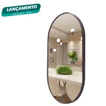 Espelho Decorativo Redondo Oval Moderno Lavabo Banheiro