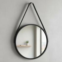 Espelho Decorativo Redondo Preto Com Alça 35 Cm Espelho Decorativo Redondo Preto Com Alça 35 Cm