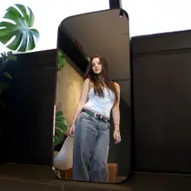 Espelho Decorativo Retangular 50x110 Grande de Parede para Cozinha Banheiro Sala