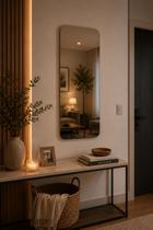 Espelho decorativo retangular 60cmx35cm moderno luxo sala quarto banheiro