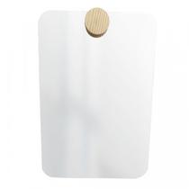 Espelho Decorativo Retangular com Aplique Redondo Pinus Espelho Decorativo Retangular com Aplique Redondo Pinus