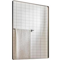 Espelho Decorativo Retangular com Moldura Aço Dourado D01 90x60 cm Ibiza - Lyam Decor