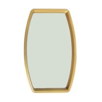 Espelho Decorativo Retangular Com Moldura Dourada 20,5x38 Cm - D'Rossi