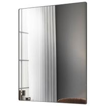 Espelho Decorativo Retangular Com Moldura Shine D09 Preto - Mpozenato