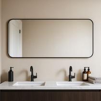 Espelho Decorativo Retangular e Capsula 30x110 Moderno Grande Sala Quarto Banheiro