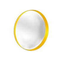 Espelho Decorativo Round Interno Amarelo 20 Cm Redondo