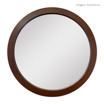 Espelho Decorativo Sandy 45cm Redondo Freijó