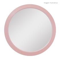 Espelho Decorativo Sandy 55cm Redondo Rosa