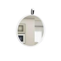 Espelho Decorativo Short Strip Branco Alça material sintético Preto 40 cm Redondo