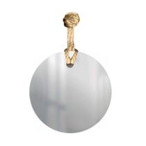 Espelho Decorativo Tie Alça Sisal Natural 50 Cm Redondo