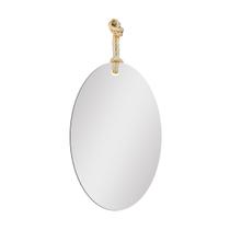 Espelho Decorativo Tie Alça Sisal Natural 60x40 Cm Oval