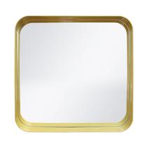 Espelho Decorativo Urban Dourado 50x50cm Quadrado Cantos