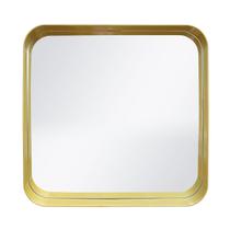 Espelho Decorativo Urban Dourado 50X50Cm Quadrado Cantos