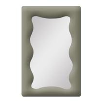 Espelho Decorativo Viena Bouclê 67x90cm Verde Colina