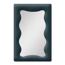 Espelho Decorativo Viena Veludo 67x90cm Verde Escuro