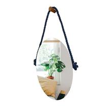 Espelho Decorativo Vintage Alça Sisal ul 60X40Cm Oval