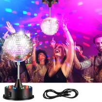 Espelho Disco Ball Light Tpyag de 12,7 cm com 18 LED para festa