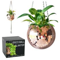 Espelho Disco Ball Planter SCANDINORDICA de 20 cm com suporte e cabide
