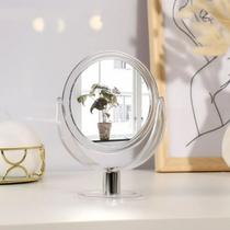 Espelho Dupla Face 18X13 C/Suporte Giratório Rotação 360 2 Lados