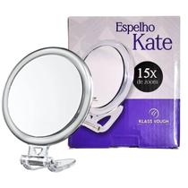 Espelho Dupla Face Aumento 15x Zoom Ampliação Com Suporte para Mesa Klass Vough Espelho Dupla Face Aumento 15x Zoom Ampliação Com Suporte para Mesa Klass Vough