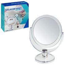 Espelho Dupla Face com suporte acrílico Transparente Maquiagem Espelho Dupla Face com suporte acrílico Transparente Maquiagem