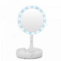 Espelho Dupla Face Led Iluminado Ajustável Dobrável Portátil