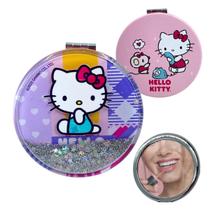 Espelho Duplo Redondo Make Viagem Presente Hello Kitty