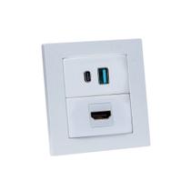 Espelho Duplo Reto 2 USB 9.0A 1 HDMI Espelho Duplo Reto 2 USB 9.0A 1 HDMI