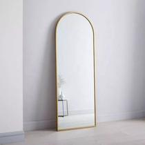 Espelho em arco corpo inteiro base reta com moldura em metal 150x60 - várias cores