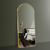 Espelho em arco oval corpo inteiro base reta com moldura em metal 150x60 - várias cores - Big Acabamentos