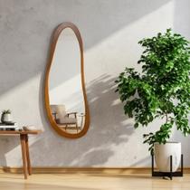 Espelho Emoldurado 130x50cm Orgânico In House Decor Espelho Emoldurado 130x50cm Orgânico In House Decor