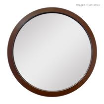 Espelho Emoldurado Sandy 55cm Redondo Freijó