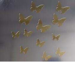 Espelho Enfeite Decorativo Acrílico Borboletas Kit 12 Pcs Espelho Enfeite Decorativo Acrílico Borboletas Kit 12 Pcs