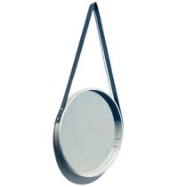 Espelho Escandinavo Design Redondo Pequeno Com Alça