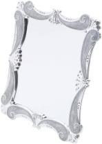 Espelho Euro Branco e Prata 25 x 20 cm