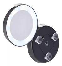 Espelho Face De Aumento Zoom 15x de LED Luz Com Ventosa Para Superficies Klass Vough
